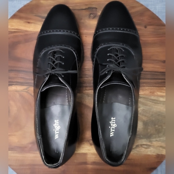 E.T. WRIGHT Dress Oxford Cap Toe Black Size 13 B - Picture 6 of 10